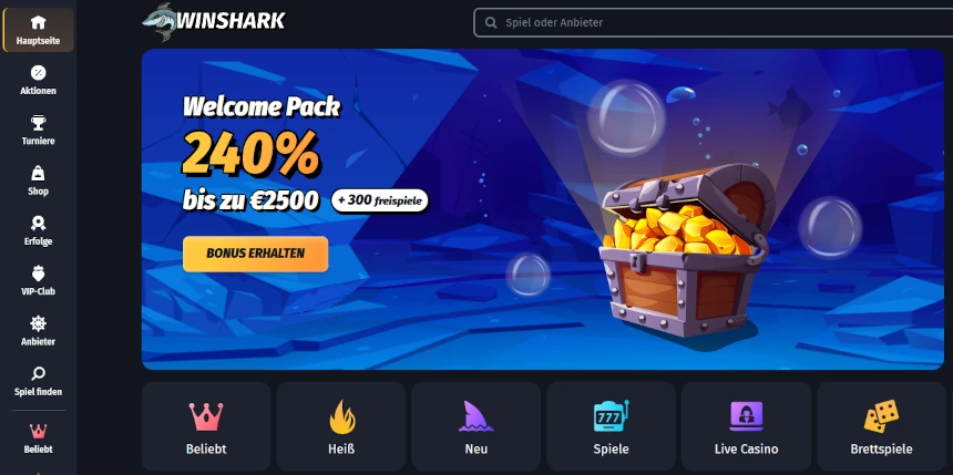 WinShark ist das seriöseste Online-Casino